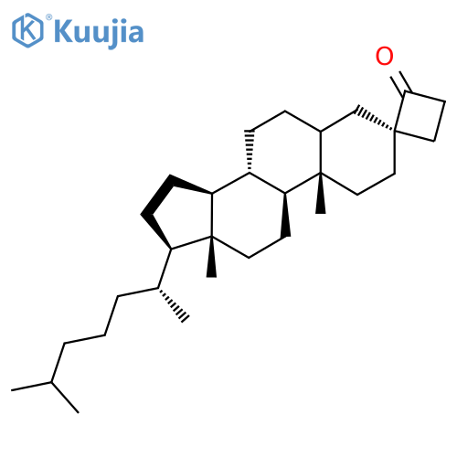 (3R,8R,9S,10S,13R,14S,17R)-10,13-Dimethyl-17-[(2R)-6-methylheptan-2-yl]spiro[1,2,4,5,6,7,8,9,11,12,14,15,16,17-tetradecahydrocyclopenta[a]phenanthrene-3,2'-cyclobutane]-1'-one structure