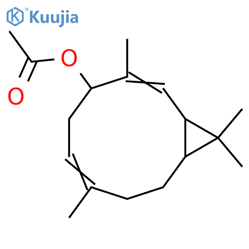 Bicyclo[8.1.0]undeca-2,6-dien-4-ol, 3,7,11,11-tetramethyl-, acetate,(1R,2E,4R,6E,10S)- structure