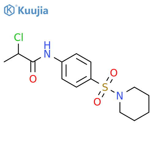2-chloro-N-4-(piperidine-1-sulfonyl)phenylpropanamide structure