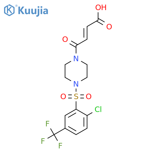 4-{4-2-chloro-5-(trifluoromethyl)benzenesulfonylpiperazin-1-yl}-4-oxobut-2-enoic acid structure