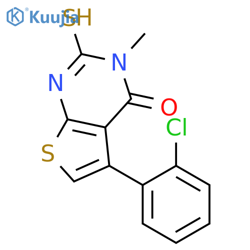 5-(2-chlorophenyl)-3-methyl-2-sulfanyl-3H,4H-thieno2,3-dpyrimidin-4-one structure