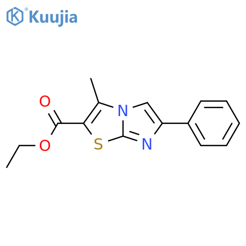 ethyl 3-methyl-6-phenylimidazo[2,1-b][1,3]thiazole-2-carboxylate structure