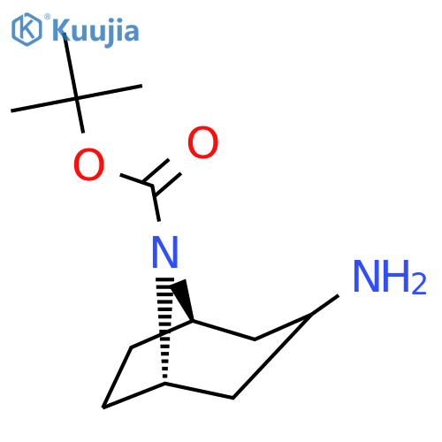 tert-butyl exo-3-amino-8-azabicyclo[3.2.1]octane-8-carboxylate structure