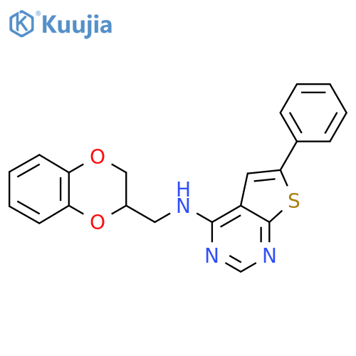 N-(2,3-dihydro-1,4-benzodioxin-2-yl)methyl-6-phenylthieno2,3-dpyrimidin-4-amine structure