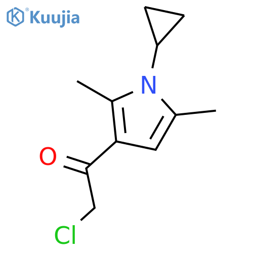 2-chloro-1-(1-cyclopropyl-2,5-dimethyl-1H-pyrrol-3-yl)ethan-1-one structure