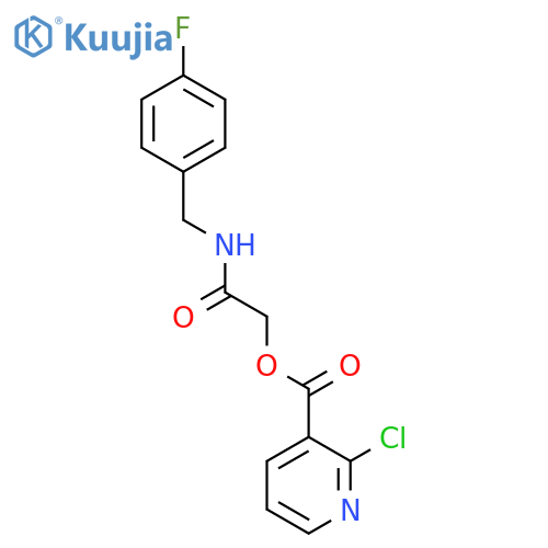 {[(4-Fluorophenyl)methyl]carbamoyl}methyl 2-chloropyridine-3-carboxylate structure