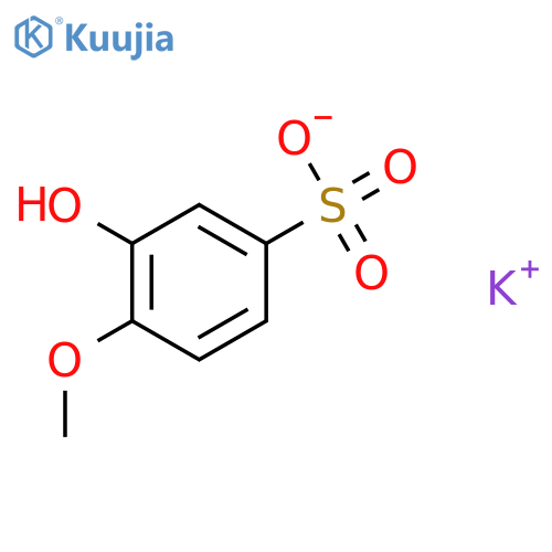 Potassium 3-hydroxy-4-methoxybenzenesulphonate structure