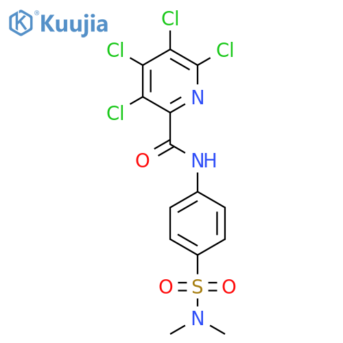 3,4,5,6-tetrachloro-N-[4-(dimethylsulfamoyl)phenyl]pyridine-2-carboxamide structure