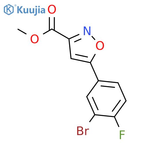 3-Isoxazolecarboxylic acid, 5-(3-bromo-4-fluorophenyl)-, methyl ester structure