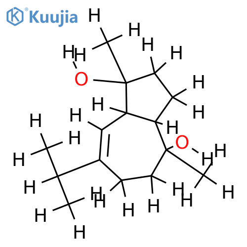 (+)-4beta,10alpha-dihydroxy-1alphaH,5betaH-guaia-6-ene structure