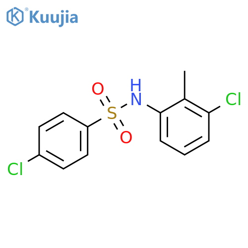 4-chloro-N-(3-chloro-2-methylphenyl)benzenesulfonamide structure