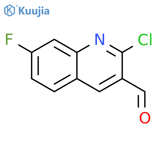2-chloro-7-fluoroquinoline-3-carbaldehyde structure