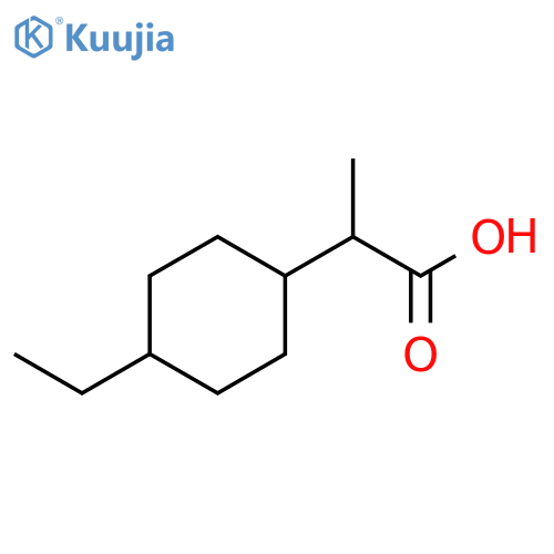 Cyclohexaneacetic acid, 4-ethyl-α-methyl- structure