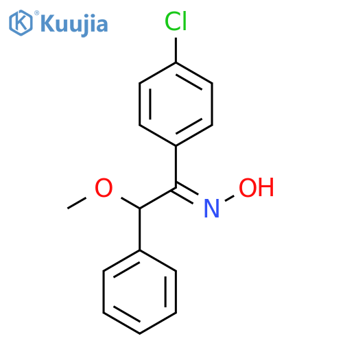 (E)-N-[1-(4-chlorophenyl)-2-methoxy-2-phenylethylidene]hydroxylamine structure
