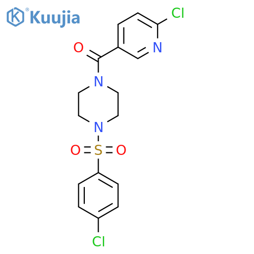 1-(4-Chlorobenzenesulfonyl)-4-(6-chloropyridine-3-carbonyl)piperazine structure