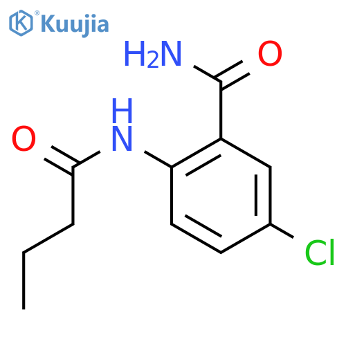 Benzamide, 5-chloro-2-[(1-oxobutyl)amino]- structure