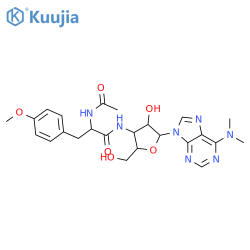 2-(acetylamino)-N-{5-[6-(dimethylamino)-9H-purin-9-yl]-4-hydroxy-2-(hydroxymethyl)tetrahydrofuran-3-yl}-3-(4-methoxyphenyl)propanamide (non-preferred name) structure