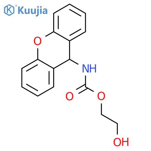 Xanthene-9-carbamicacid, 2-hydroxyethyl ester (8CI) structure