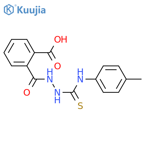 2-{[2-(4-toluidinocarbothioyl)hydrazino]carbonyl}benzoic acid structure