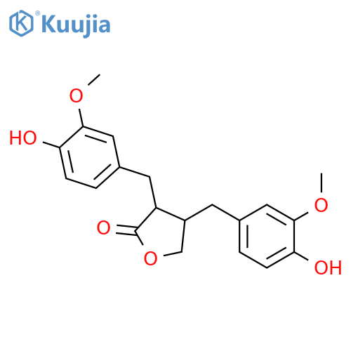 3,4-bis(4-hydroxy-3-methoxybenzyl)dihydrofuran-2(3H)-one structure