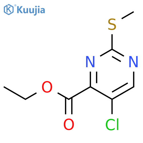 4-Pyrimidinecarboxylic acid, 5-chloro-2-(methylthio)-, Ethyl Ester structure