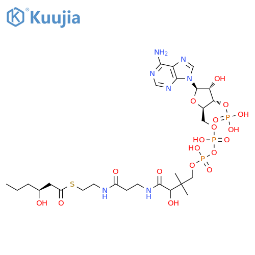 Coenzyme A, S-(3-hydroxyhexanoate) structure