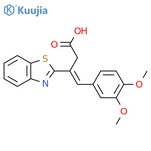 3-(1,3-Benzothiazol-2-yl)-4-(3,4-dimethoxyphenyl)but-3-enoic acid structure