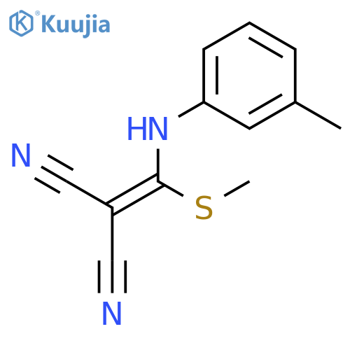 Propanedinitrile, [[(3-methylphenyl)amino](methylthio)methylene]- structure