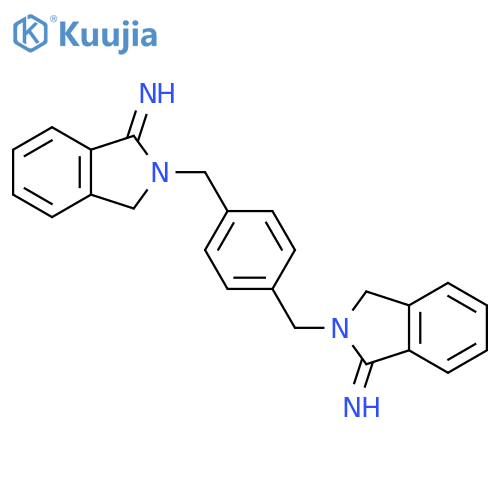2-({4-(1-imino-2,3-dihydro-1H-isoindol-2-yl)methylphenyl}methyl)-2,3-dihydro-1H-isoindol-1-imine structure
