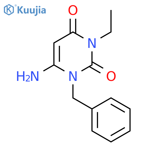 6-Amino-1-benzyl-3-ethyl-1,2,3,4-tetrahydropyrimidine-2,4-dione structure