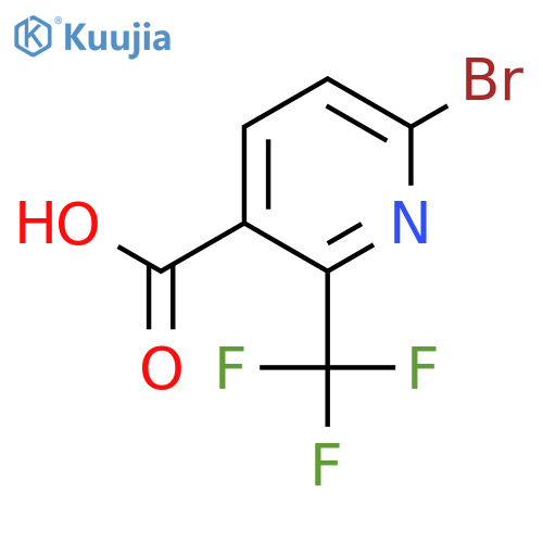 6-bromo-2-(trifluoromethyl)pyridine-3-carboxylic acid structure