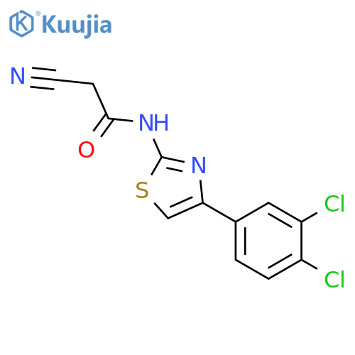 2-Cyano-N-[4-(3,4-dichloro-phenyl)-thiazol-2-yl]-acetamide structure