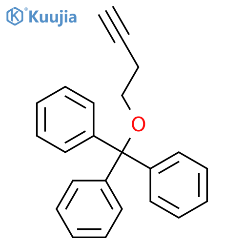 Benzene, 1,1',1''-[(3-butynyloxy)methylidyne]tris- structure