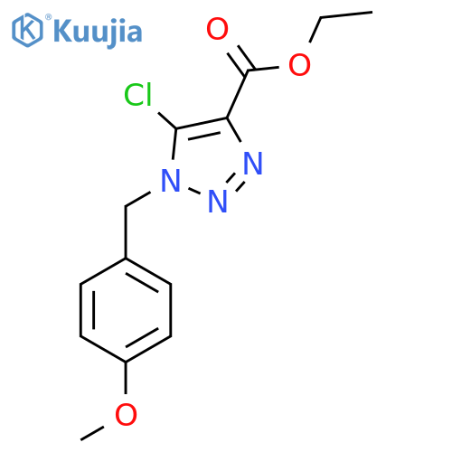 Ethyl 5-chloro-1-(4-methoxybenzyl)-1H-1,2,3-triazole-4-carboxylate structure