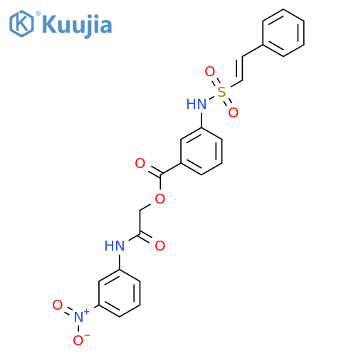 [(3-Nitrophenyl)carbamoyl]methyl 3-(2-phenylethenesulfonamido)benzoate structure