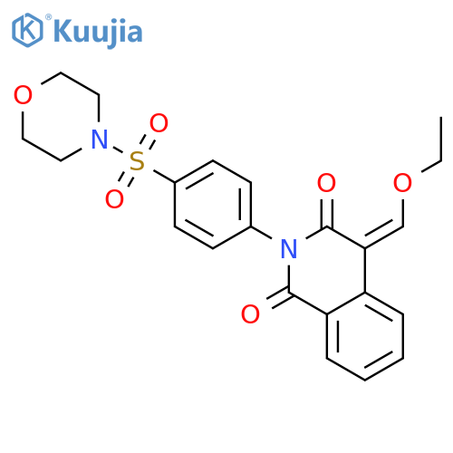 4-(ethoxymethylidene)-2-4-(morpholine-4-sulfonyl)phenyl-1,2,3,4-tetrahydroisoquinoline-1,3-dione structure