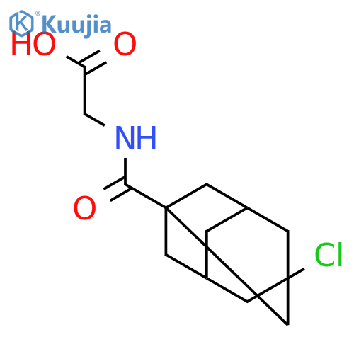 N-(3-Chloro-1-adamantyl)carbonylglycine structure