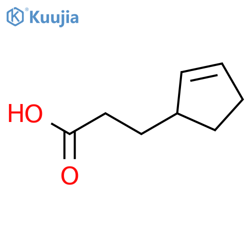 2-Cyclopentene-1-propanoicacid, (1S)- structure