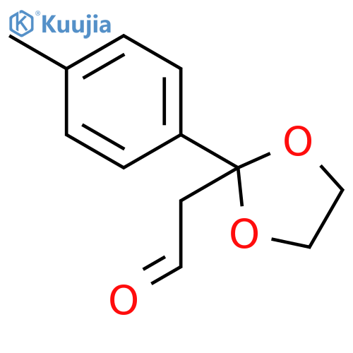 2-(2-(p-Tolyl)-1,3-dioxolan-2-yl)acetaldehyde structure