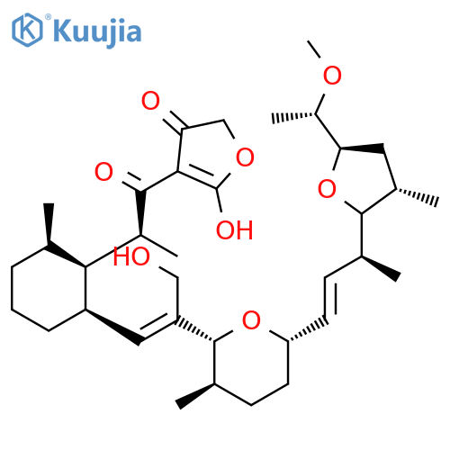 2(5H)-Furanone,4-hydroxy-3-[(2S)-2-[(1S,2S,6R)-2-[(1E)-3-hydroxy-2-[(2R,3R,6S)-tetrahydro-3-methyl-6-[(1E,3S)-3-[(2R,3S,5R)-tetrahydro-5-[(1S)-1-methoxyethyl]-3-methyl-2-furanyl]-1-buten-1-yl]-2H-pyran-2-yl]-1-propen-1-yl]-6-methylcyclohexyl]-1-oxopropyl]- structure