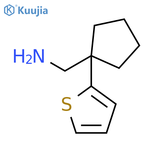 1-[1-(thiophen-2-yl)cyclopentyl]methanamine structure