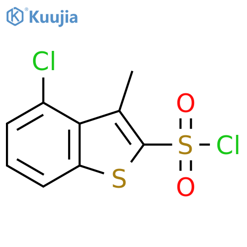 4-chloro-3-methyl-1-benzothiophene-2-sulfonyl chloride structure