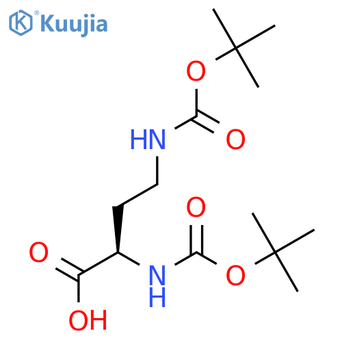 (R)-2,4-bis-tert-butoxycarbonylamino-butyric acid structure