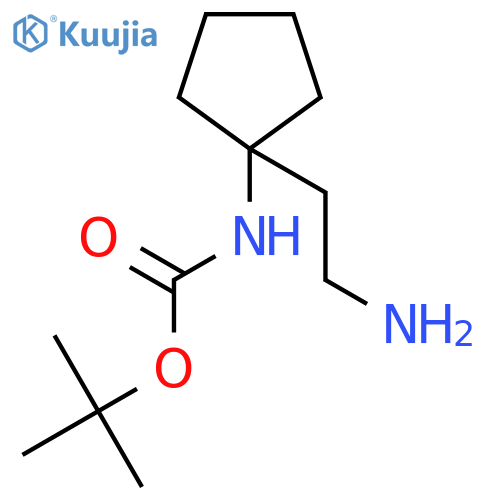 tert-butyl N-1-(2-aminoethyl)cyclopentylcarbamate structure