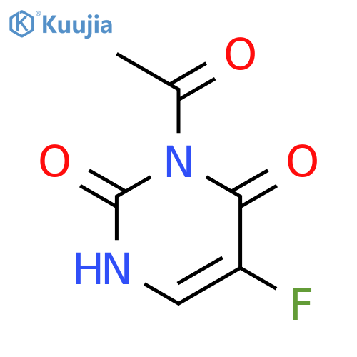 2,4(1H,3H)-Pyrimidinedione,3-acetyl-5-fluoro- structure