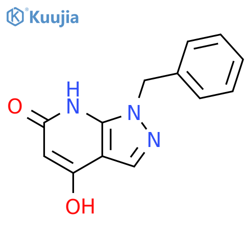 1-benzyl-1H-pyrazolo3,4-bpyridine-4,6-diol structure