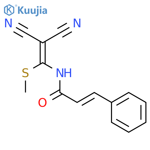 2-Propenamide, N-[2,2-dicyano-1-(methylthio)ethenyl]-3-phenyl- structure