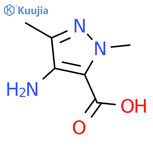 4-amino-1,3-dimethyl-1H-pyrazole-5-carboxylic acid structure
