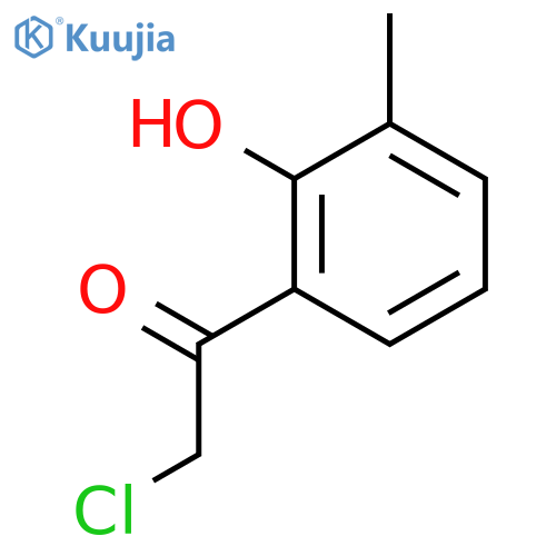 2-Chloro-1-(2-hydroxy-3-methylphenyl)ethanone structure