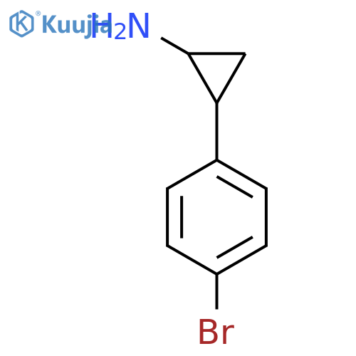 trans-2-(4-bromophenyl)cyclopropan-1-amine structure